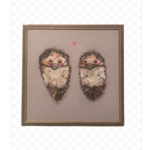 Hedgehog Love ❤️ Mini Framed Art  Ell Halpin Artist Giclée Print